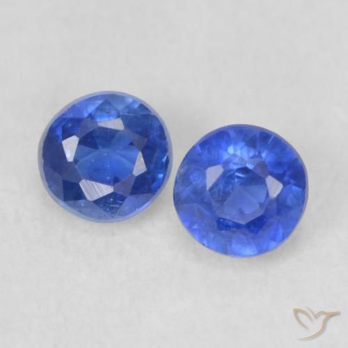 0.65ctw Natural Azul escuro Dianita, Redondo, VS-SI
