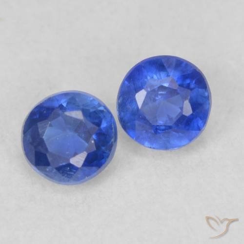 Pedras preciosas de Dianita Azul escuro natural de 0.65 ct, Redondo, VS-SI