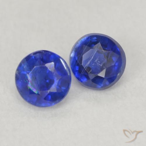 Pedras preciosas de Dianita Azul profundo natural de 0.56 ct, Redondo, VS-SI