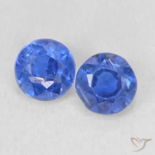 0.60ctw Natural Azul profundo Dianita, Redondo, VS-SI