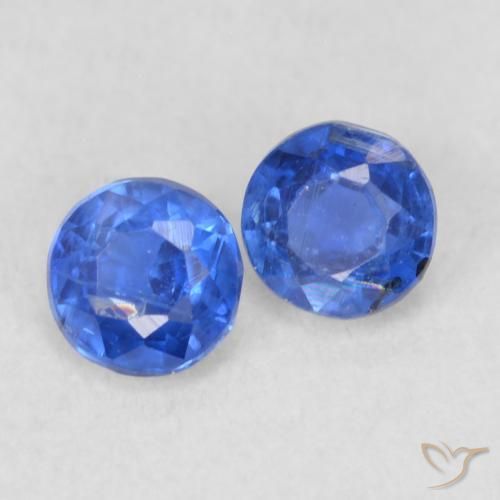 Pedras preciosas de Dianita Azul profundo natural de 0.60 ct, Redondo, VS-SI