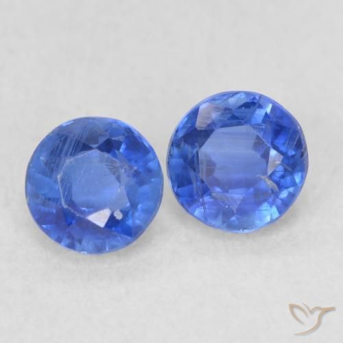 Pedras preciosas de Dianita Azul escuro natural de 0.60 ct, Redondo, VS-SI