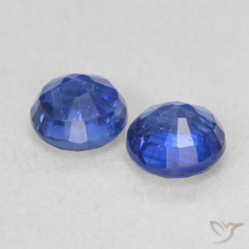 Pedras preciosas de Dianita Azul escuro natural de 0.60 ct, Redondo, VS-SI