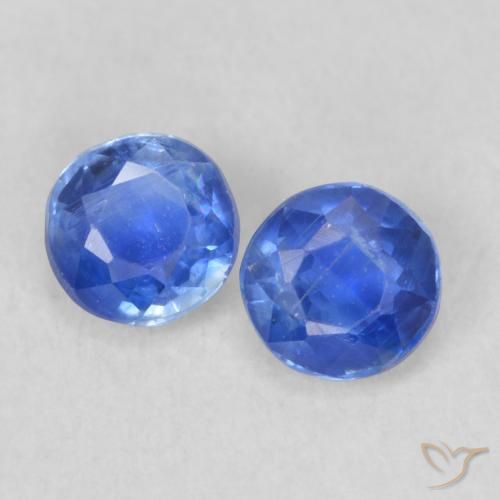 0.55ctw Natural azul egípcio Dianita, Redondo, VS-SI
