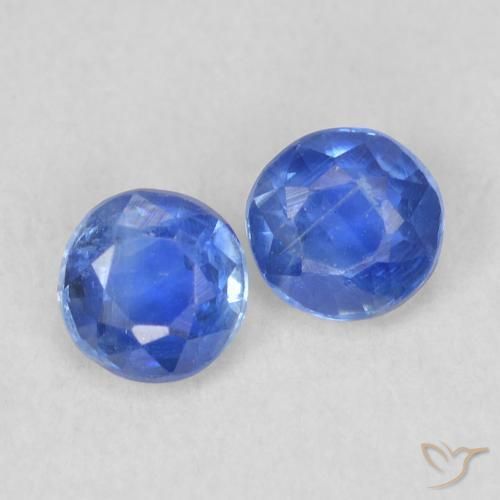 Pedras preciosas de Dianita azul egípcio natural de 0.55 ct, Redondo, VS-SI