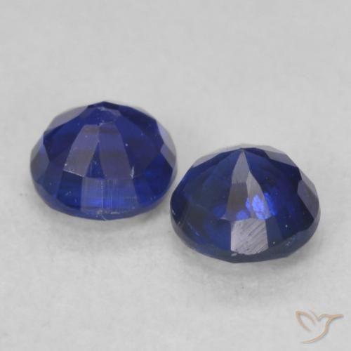 Pedras preciosas de Dianita Azul escuro natural de 0.56 ct, Redondo, VS-SI