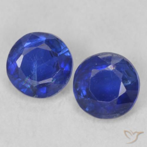 0.53ctw Natural Azul escuro Dianita, Redondo, VS-SI