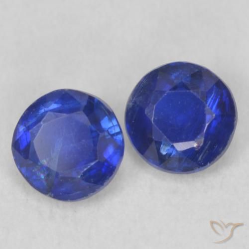 Pedras preciosas de Dianita Azul escuro natural de 0.53 ct, Redondo, VS-SI
