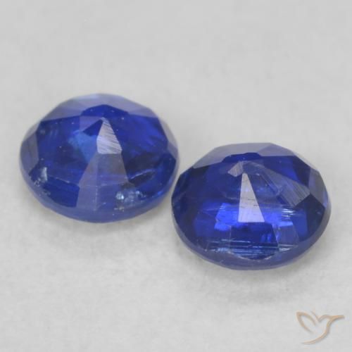 Pedras preciosas de Dianita Azul escuro natural de 0.53 ct, Redondo, VS-SI