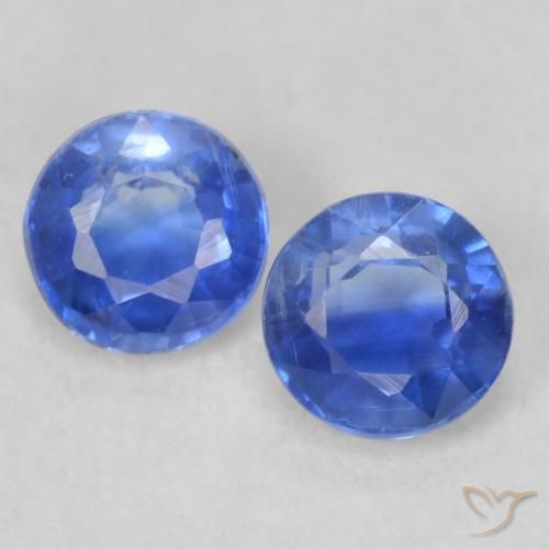 0.54ctw Natural Azul verdadeiro Dianita, Redondo, VS-SI