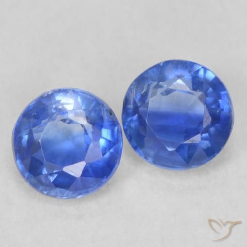 Pedras preciosas de Dianita Azul verdadeiro natural de 0.54 ct, Redondo, VS-SI