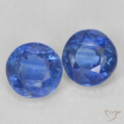 Pedras preciosas de Dianita Azul profundo natural de 0.57 ct, Redondo, VS-SI