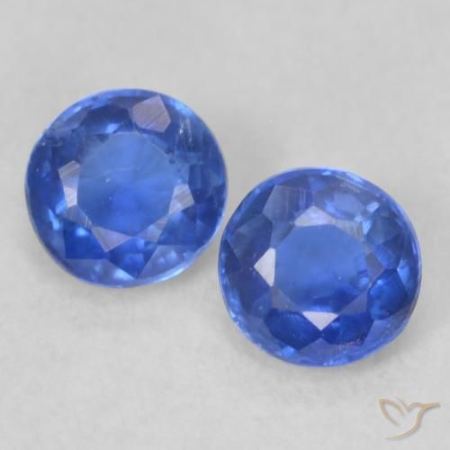 0.52ctw Natural Azul verdadeiro Dianita, Redondo, VS-SI
