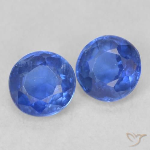 Pedras preciosas de Dianita Azul verdadeiro natural de 0.52 ct, Redondo, VS-SI