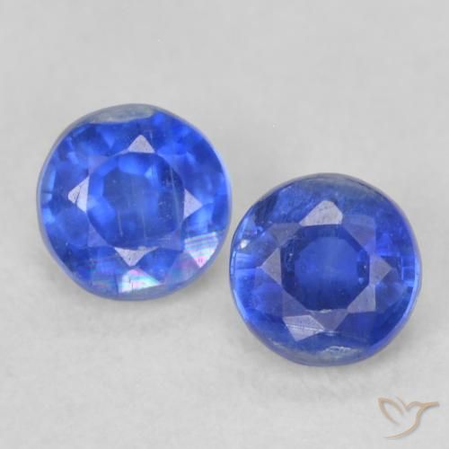 0.51ctw Natural Azul verdadeiro Dianita, Redondo, VS-SI