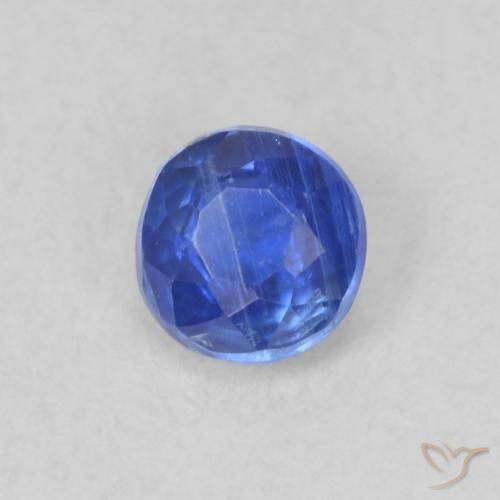 Dianita Azul escuro Natural 0.26ct, Corte Redondo, VS