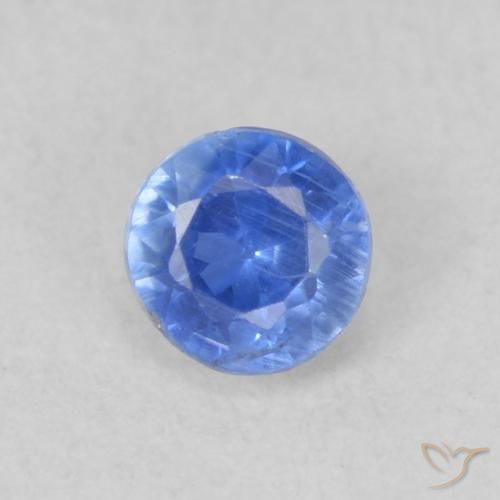 0.33ct Natural Azul escuro Dianita, Redondo, VS-SI