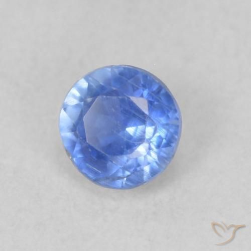 Dianita Azul escuro Natural 0.33ct, Redondo, VS-SI