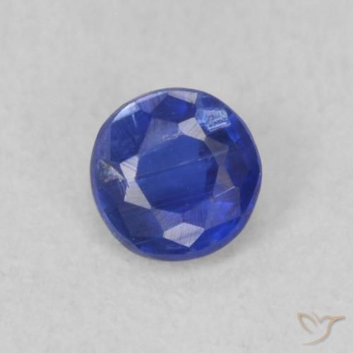 Cianita azul natural 0,26ct, corte redondo, VS-SI