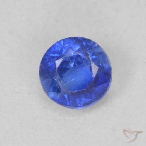 0.33ct Natural Azul profundo Dianita, Redondo, VS-SI