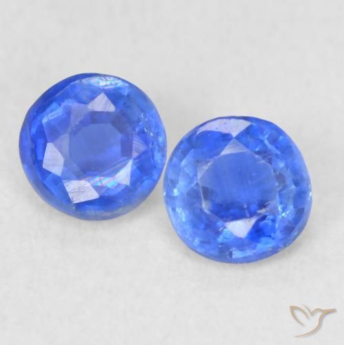 0.47ctw Natural Azul Azure Profundo Dianita, Redondo, VS-SI