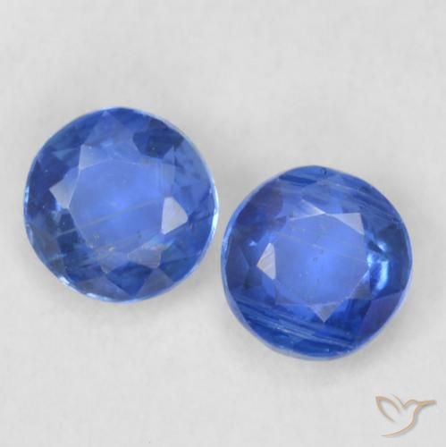 0.48ctw Natural Azul escuro Dianita, Redondo, VS-SI