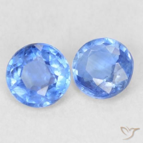 Pedras preciosas de Dianita azul marinho claro natural de 0.44 ct, Redondo, VS-SI