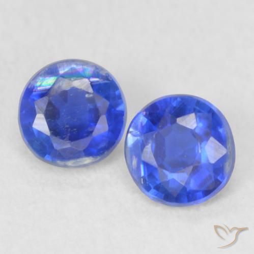0.48ctw Natural Azul-marinho Dianita, Redondo, VS-SI