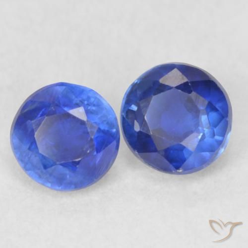 Pedras preciosas de Dianita Azul profundo natural de 0.61 ct, Redondo, VS-SI