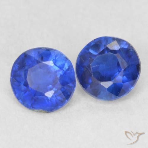 Pedras preciosas de Dianita Azul escuro natural de 0.54 ct, Redondo, VS-SI