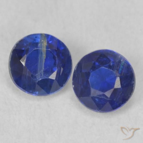 0.57ctw Natural Azul-marinho Dianita, Redondo, VS-SI