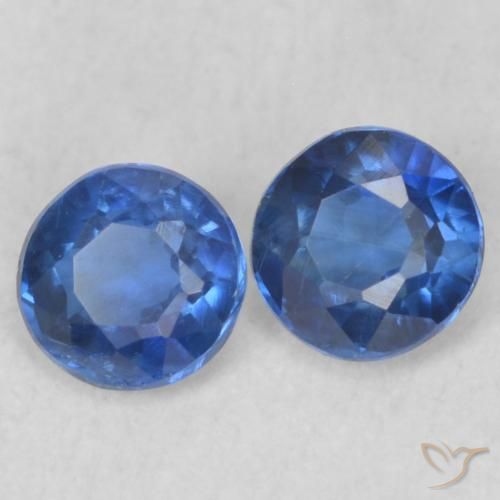 Pedras preciosas de Dianita Azul profundo natural de 0.56 ct, Redondo, VS-SI