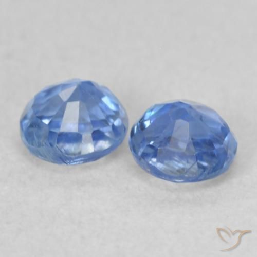 Pedras preciosas de Dianita Bebê azul natural de 0.53 ct, Redondo, Translúcido