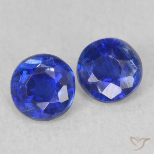 Pedras preciosas de Dianita Azul profundo natural de 0.45 ct, Redondo, VS-SI