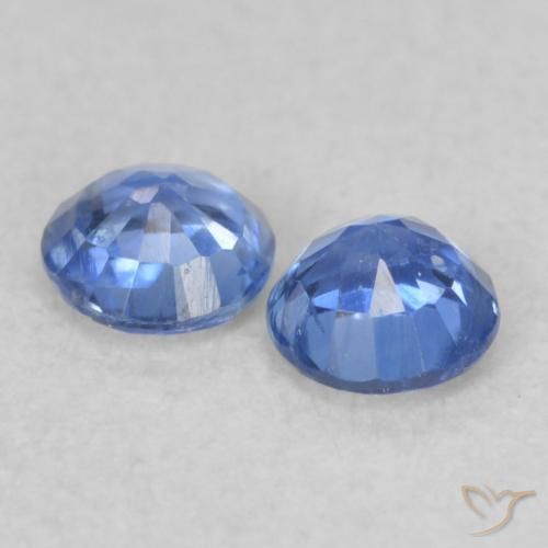 Pedras preciosas de Dianita azul marinho claro natural de 0.44 ct, Redondo, VS-SI