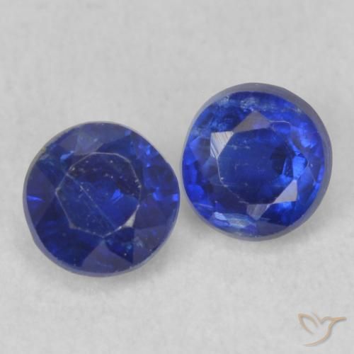 Pedras preciosas de Dianita Azul-marinho natural de 0.58 ct, Redondo, VS-SI