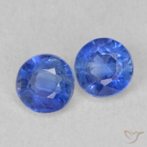 0.58ctw Natural Azul verdadeiro Dianita, Redondo, VS-SI