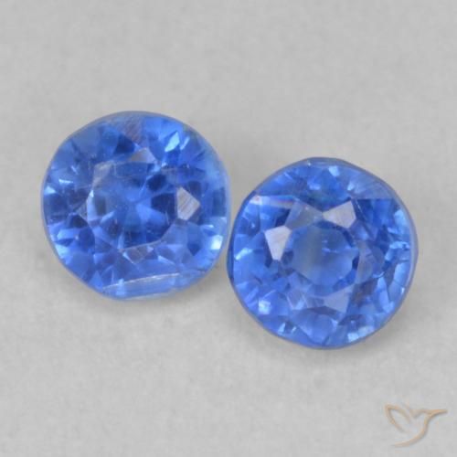0.69ctw Natural Azul Azure Profundo Dianita, Redondo, VS-SI