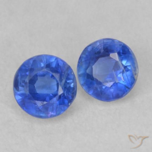Pedras preciosas de Dianita Azul profundo natural de 0.67 ct, Redondo, VS-SI