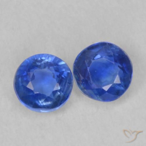 Pedras preciosas de Dianita Azul escuro natural de 0.52 ct, Redondo, VS-SI