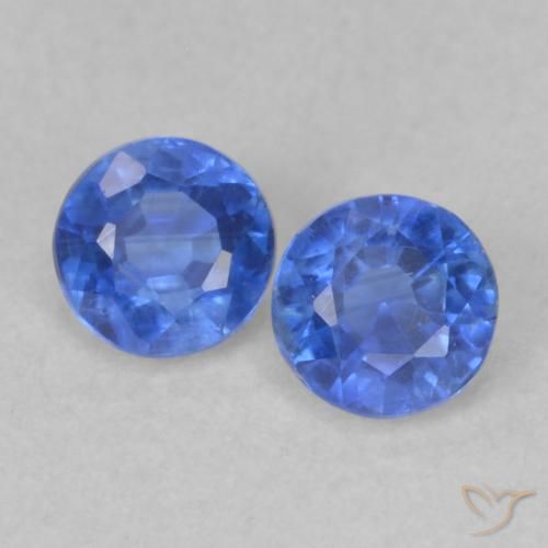 0.59ctw Natural Azul-marinho Dianita, Redondo, VS-SI