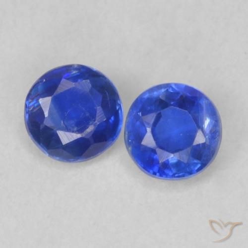 0.44ctw Natural Azul-marinho Dianita, Redondo, VS-SI