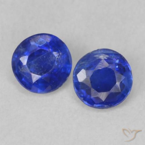 0.46ctw Natural Azul escuro Dianita, Redondo, VS-SI