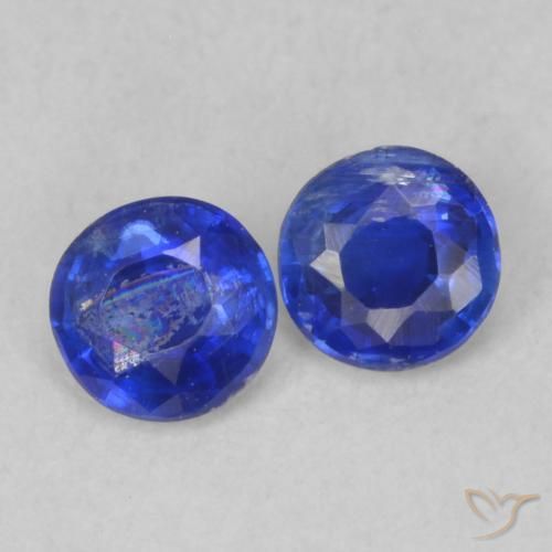 Pedras preciosas de Dianita Azul escuro natural de 0.46 ct, Redondo, VS-SI