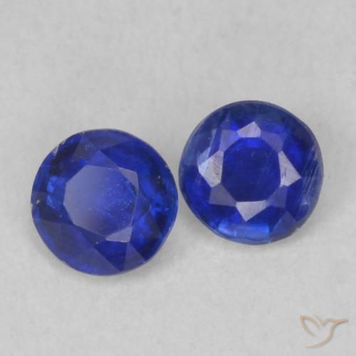 Pedras preciosas de Dianita Azul profundo natural de 0.46 ct, Redondo, VS-SI