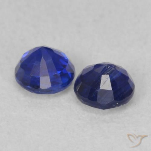 Pedras preciosas de Dianita Azul-marinho natural de 0.55 ct, Redondo, VS-SI