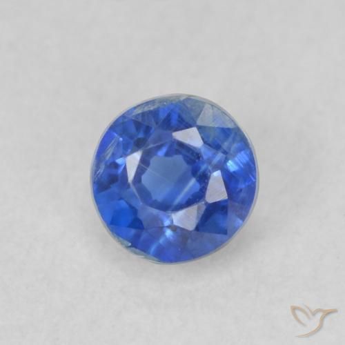 0.36ct Natural azul marinho brilhante Dianita, Redondo, VS