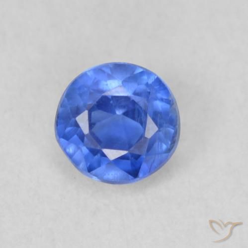 0.35ct Natural azul marinho claro Dianita, Redondo, VS