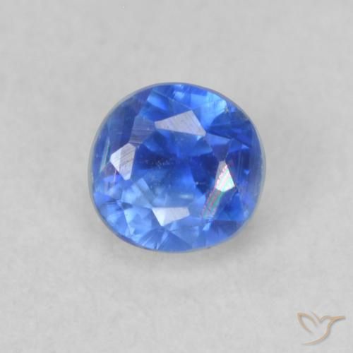 0.36ct Natural azul marinho claro Dianita, Redondo, VS