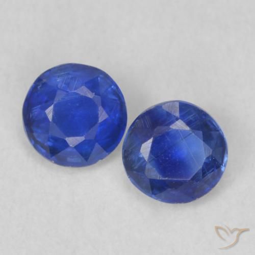 Pedras preciosas de Dianita Violeta Azul natural de 0.44 ct, Redondo, VS-SI